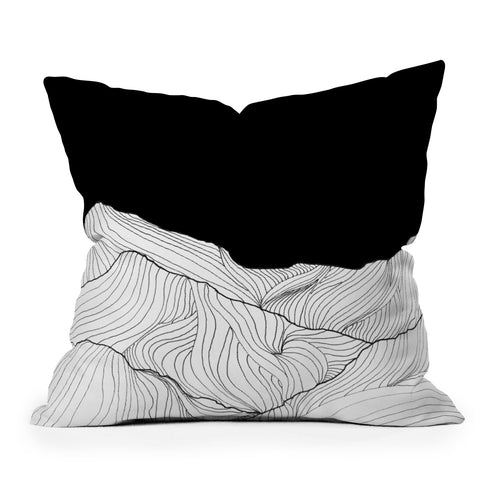 Viviana Gonzalez Lines in the mountains II Outdoor Throw Pillow