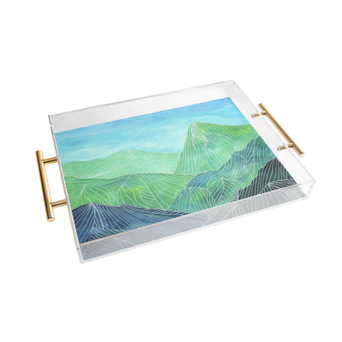 Viviana Gonzalez Lines in the mountains IV Acrylic Tray