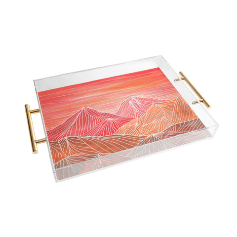 Viviana Gonzalez Lines in the mountains V Acrylic Tray
