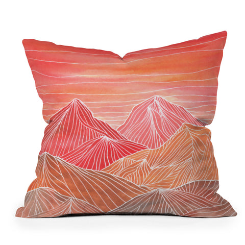 Viviana Gonzalez Lines in the mountains V Outdoor Throw Pillow