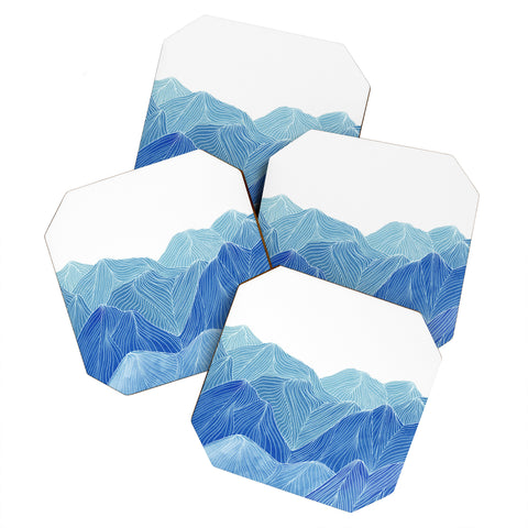 Viviana Gonzalez Lines in the mountains VIII Coaster Set