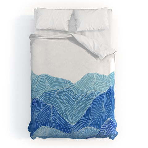 Viviana Gonzalez Lines in the mountains VIII Duvet Cover
