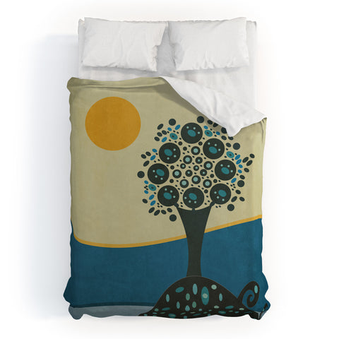 Viviana Gonzalez Lone Tree In The Hills Duvet Cover