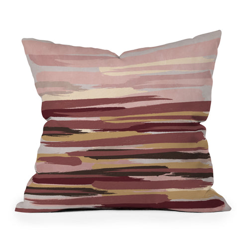 Viviana Gonzalez Marsala Abstract world 01 Outdoor Throw Pillow