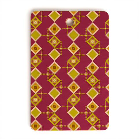 Viviana Gonzalez Mid Century Geometric Vibes Cutting Board Rectangle