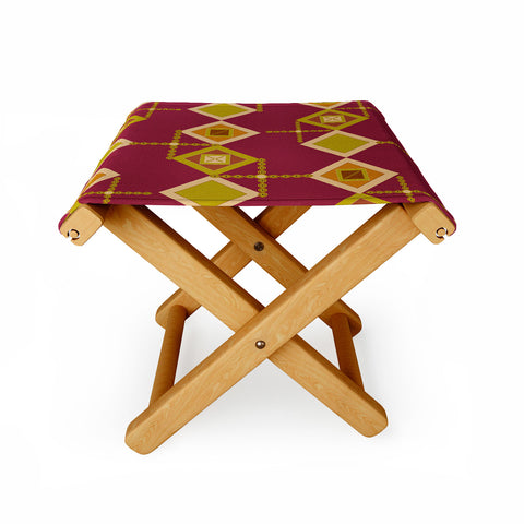 Viviana Gonzalez Mid Century Geometric Vibes Folding Stool