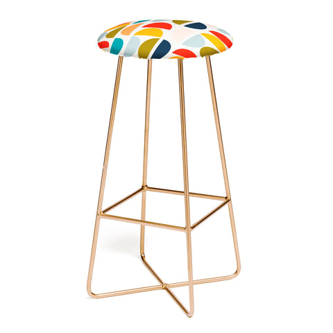 Viviana Gonzalez Mid Century Geometric Vibes I Bar Stool