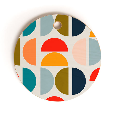 Viviana Gonzalez Mid Century Geometric Vibes I Cutting Board Round
