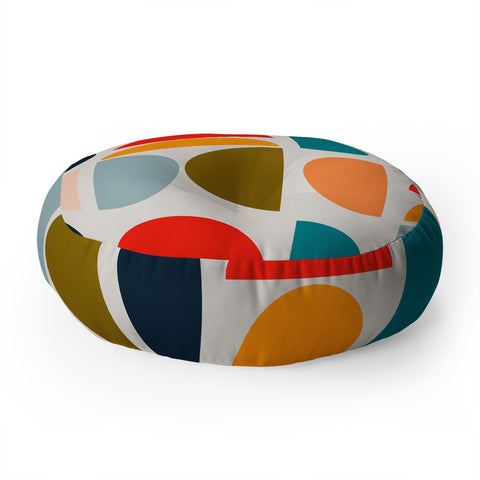 Viviana Gonzalez Mid Century Geometric Vibes I Floor Pillow Round