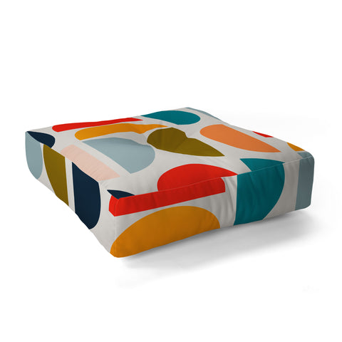 Viviana Gonzalez Mid Century Geometric Vibes I Floor Pillow Square