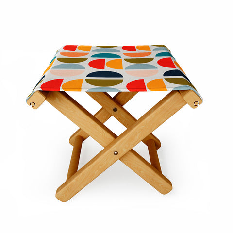 Viviana Gonzalez Mid Century Geometric Vibes I Folding Stool