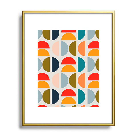 Viviana Gonzalez Mid Century Geometric Vibes I Metal Framed Art Print
