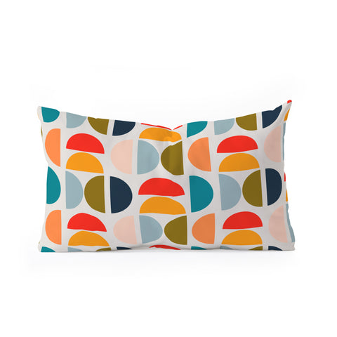Viviana Gonzalez Mid Century Geometric Vibes I Oblong Throw Pillow
