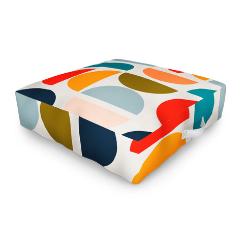 Viviana Gonzalez Mid Century Geometric Vibes I Outdoor Floor Cushion