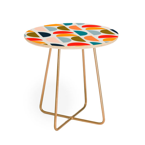 Viviana Gonzalez Mid Century Geometric Vibes I Round Side Table