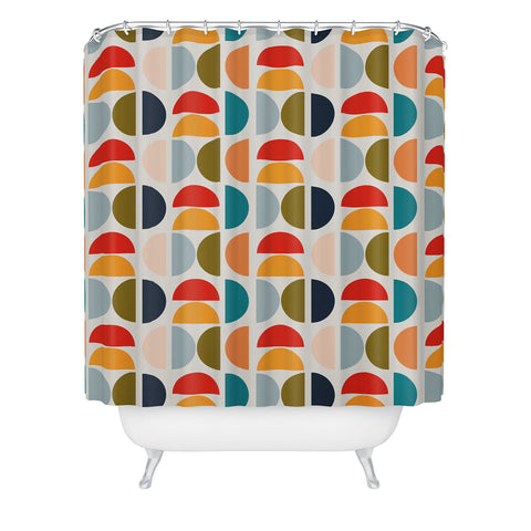 Viviana Gonzalez Mid Century Geometric Vibes I Shower Curtain