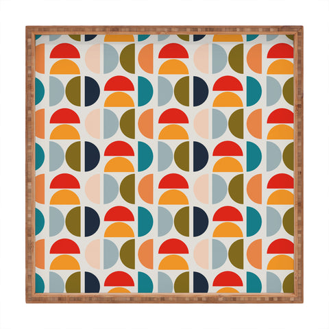 Viviana Gonzalez Mid Century Geometric Vibes I Square Tray