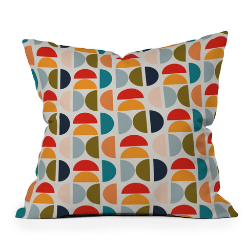 Viviana Gonzalez Mid Century Geometric Vibes I Throw Pillow