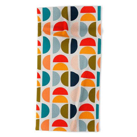 Viviana Gonzalez Mid Century Geometric Vibes I Beach Towel