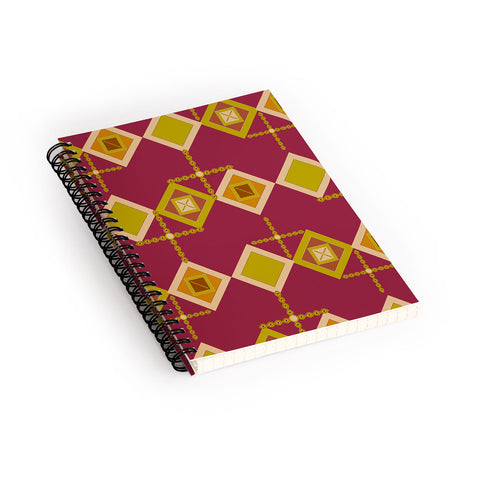 Viviana Gonzalez Mid Century Geometric Vibes Spiral Notebook