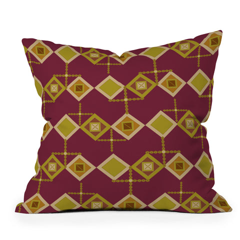 Viviana Gonzalez Mid Century Geometric Vibes Throw Pillow