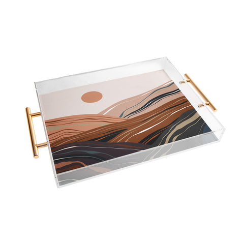 Viviana Gonzalez Mineral inspired landscapes 3 Acrylic Tray
