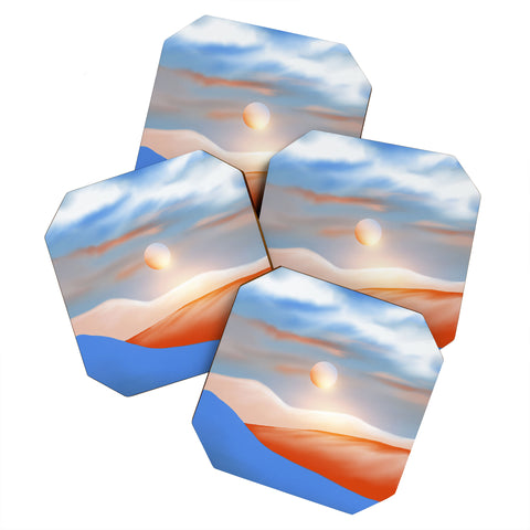 Viviana Gonzalez Minimal mountains 01 Coaster Set