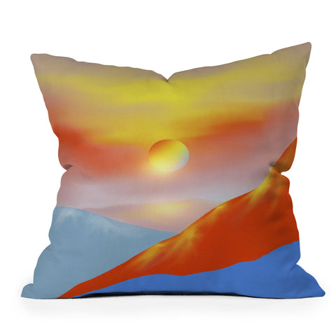 Viviana Gonzalez Minimal mountains 02 Outdoor Throw Pillow