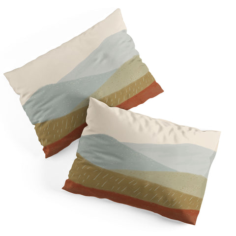 Viviana Gonzalez Minimal Patterned Mountains 2 Pillow Shams
