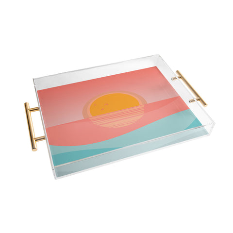 Viviana Gonzalez Minimal Sunset 1 Acrylic Tray