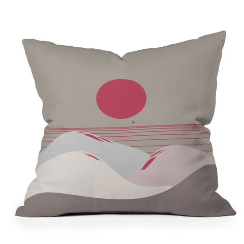 Viviana Gonzalez Minimal Sunset 9 Outdoor Throw Pillow
