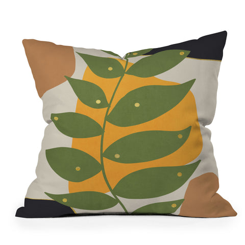 Viviana Gonzalez Modern botanical composition 1 Outdoor Throw Pillow