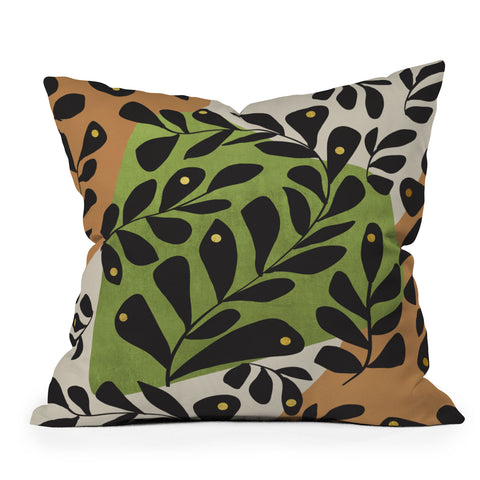 Viviana Gonzalez Modern botanical composition 2 Outdoor Throw Pillow