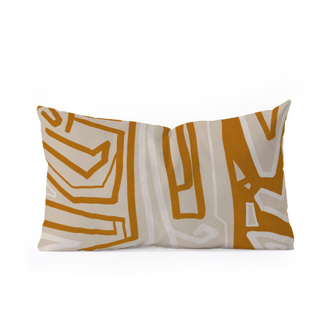 Viviana Gonzalez Modern LineArt 01 Oblong Throw Pillow