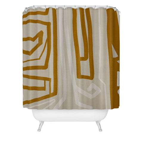 Viviana Gonzalez Modern LineArt 01 Shower Curtain