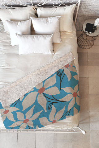 Viviana Gonzalez Moody Blooms 05 Fleece Throw Blanket