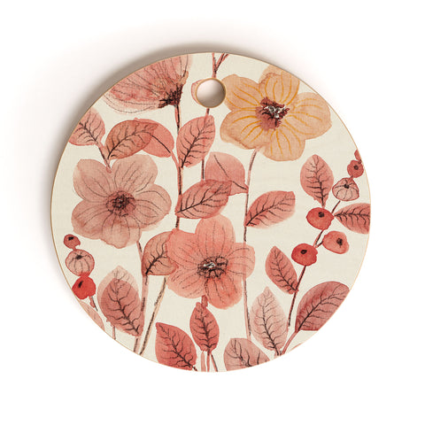 Viviana Gonzalez Moody Blooms 06 Cutting Board Round