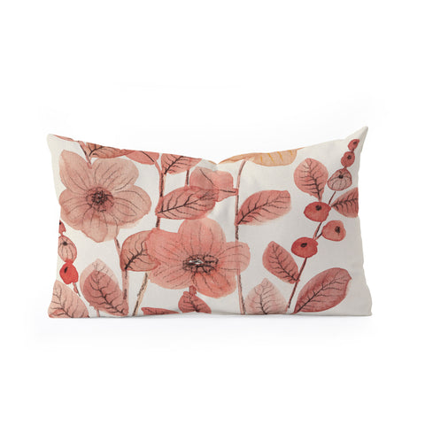 Viviana Gonzalez Moody Blooms 06 Oblong Throw Pillow