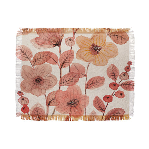 Viviana Gonzalez Moody Blooms 06 Throw Blanket