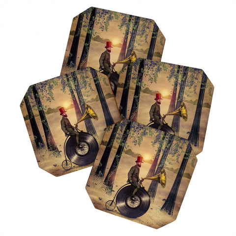 Viviana Gonzalez Music man in the forest Coaster Set