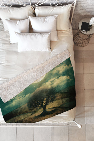 Viviana Gonzalez Once Upon A Time The Lone Tree Fleece Throw Blanket