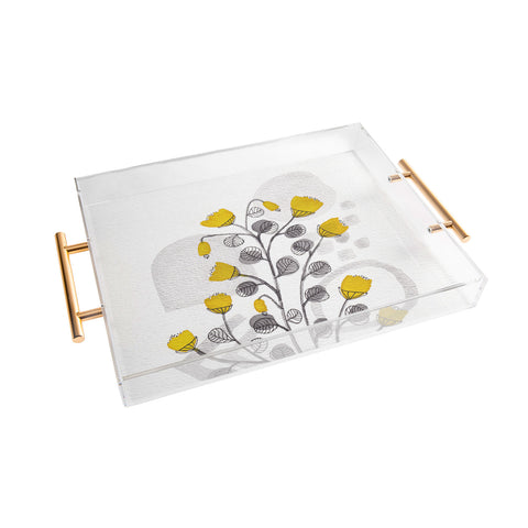 Viviana Gonzalez Organic watercolor botanicals1 Acrylic Tray