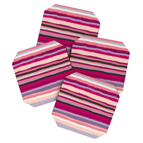 Viviana Gonzalez Painting Stripes 02 Coaster Set