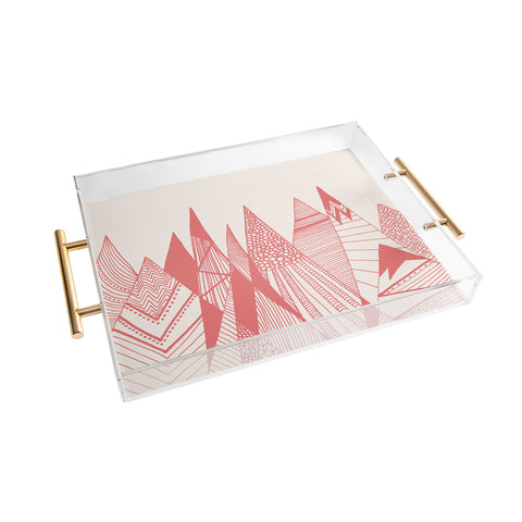 Viviana Gonzalez Patterns in the mountains Acrylic Tray