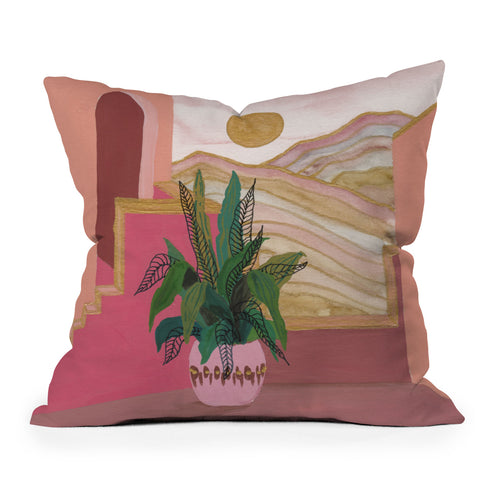 Viviana Gonzalez Peaceful summer Outdoor Throw Pillow