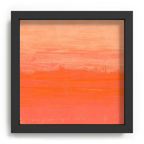 Viviana Gonzalez Peach Fuzz Modern Abstract Recessed Framing Square