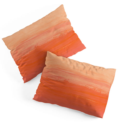 Viviana Gonzalez Peach Fuzz Modern Abstract Pillow Shams