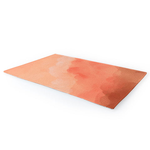 Viviana Gonzalez Peach Fuzz Watercolor Clouds Area Rug