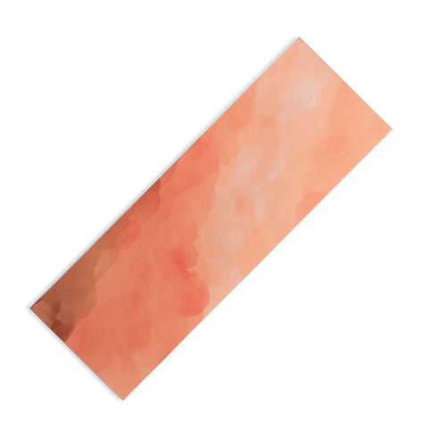 Viviana Gonzalez Peach Fuzz Watercolor Clouds Yoga Mat