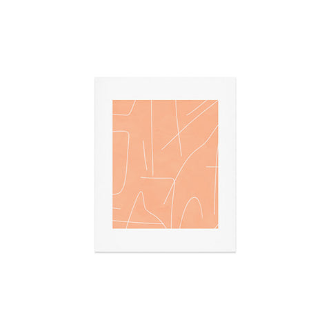 Viviana Gonzalez Peach Lineal Abstract Art Print